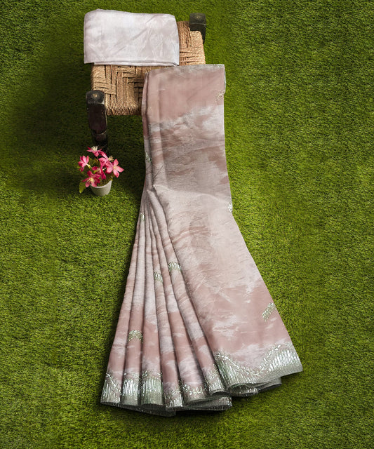 Embroidered Bollywood Chiffon Saree