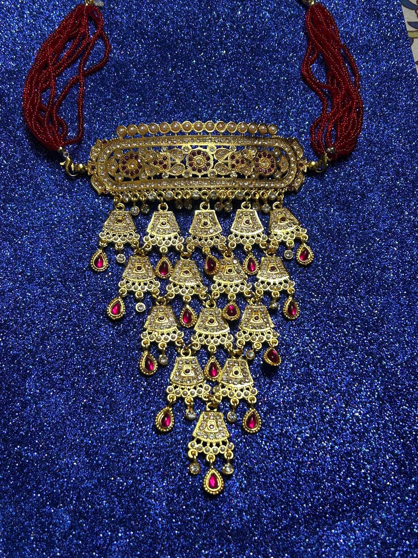 Rajputi aad diamond design necklace