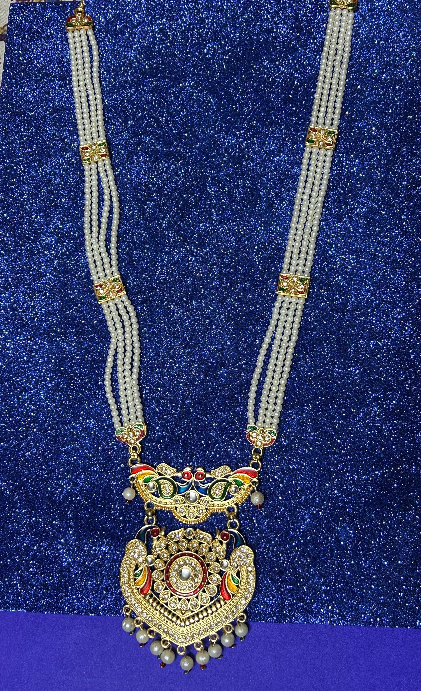Royal Kundan Pearl Long Necklace