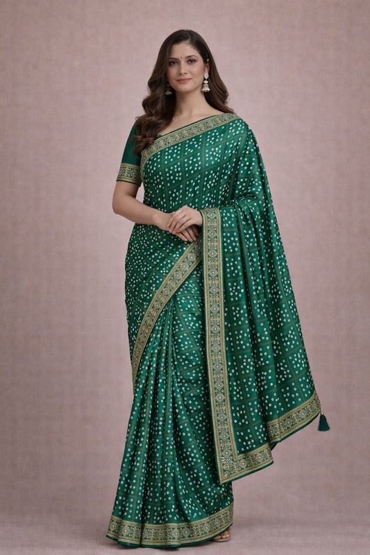 Premium silk chunari saree