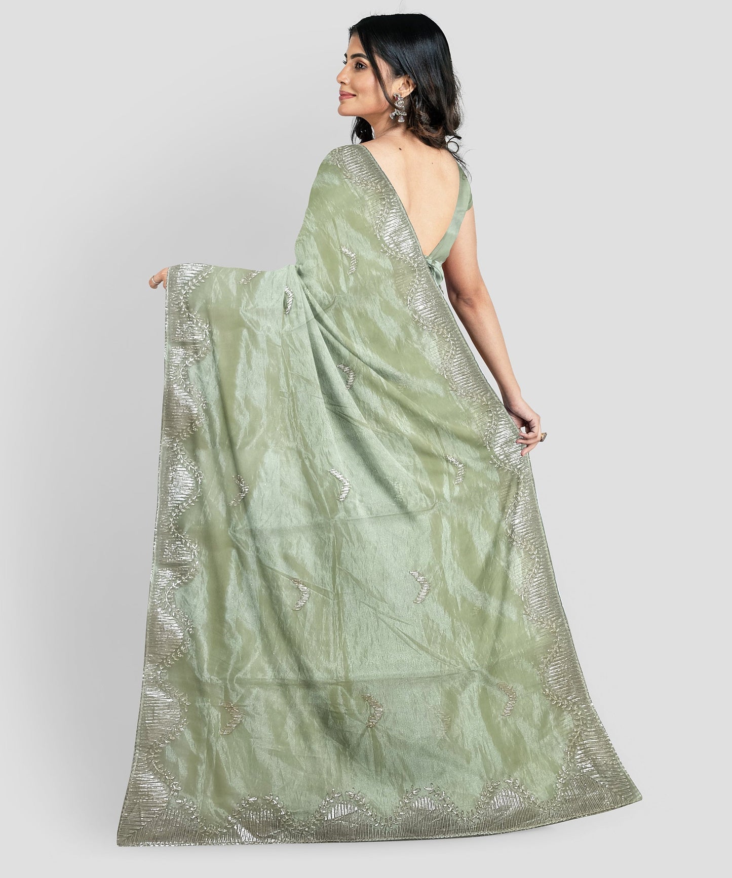 Embroidered Bollywood Chiffon Saree