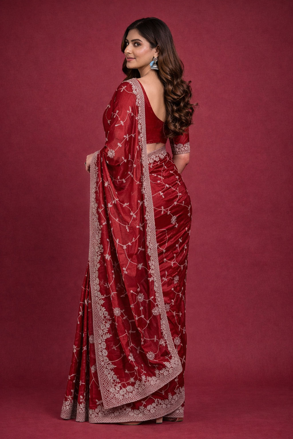 Star georgette silk saree