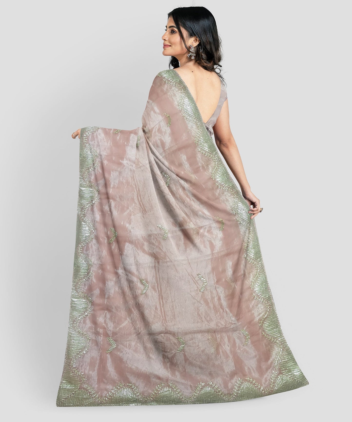 Embroidered Bollywood Chiffon Saree