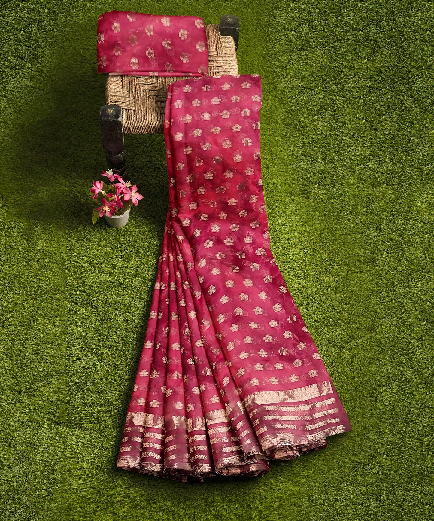 Woven Bollywood Viscose Rayon Saree