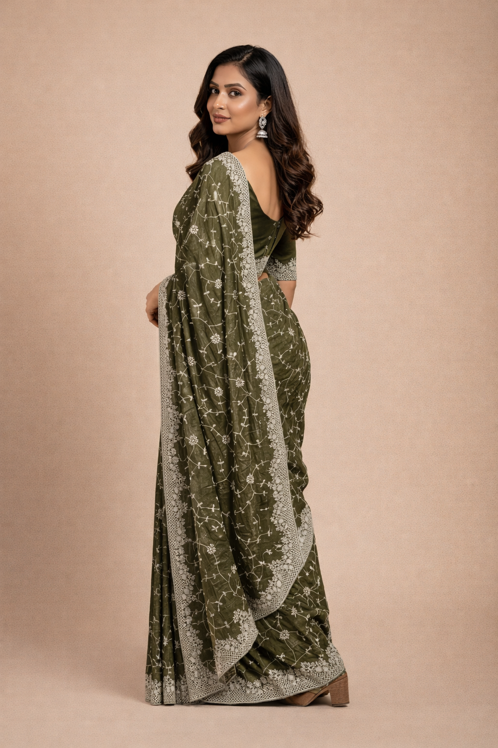 Star georgette silk saree