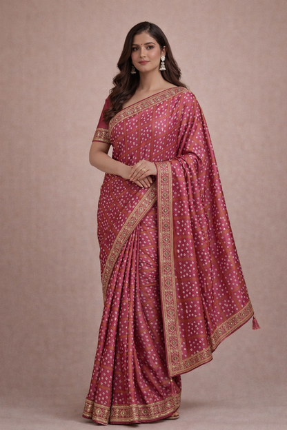 Premium silk chunari saree