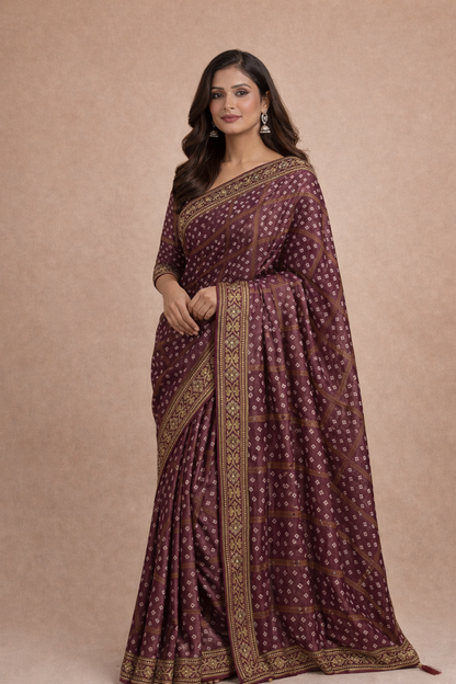 Premium silk chunari saree