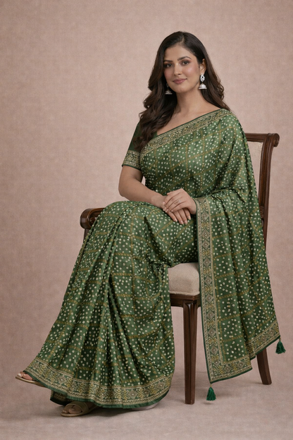 Premium silk chunari saree