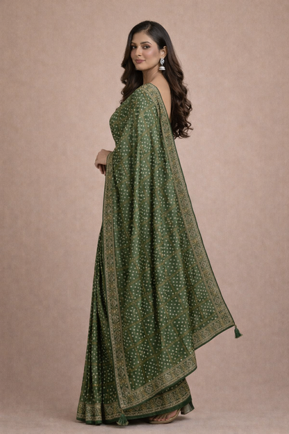 Premium silk chunari saree