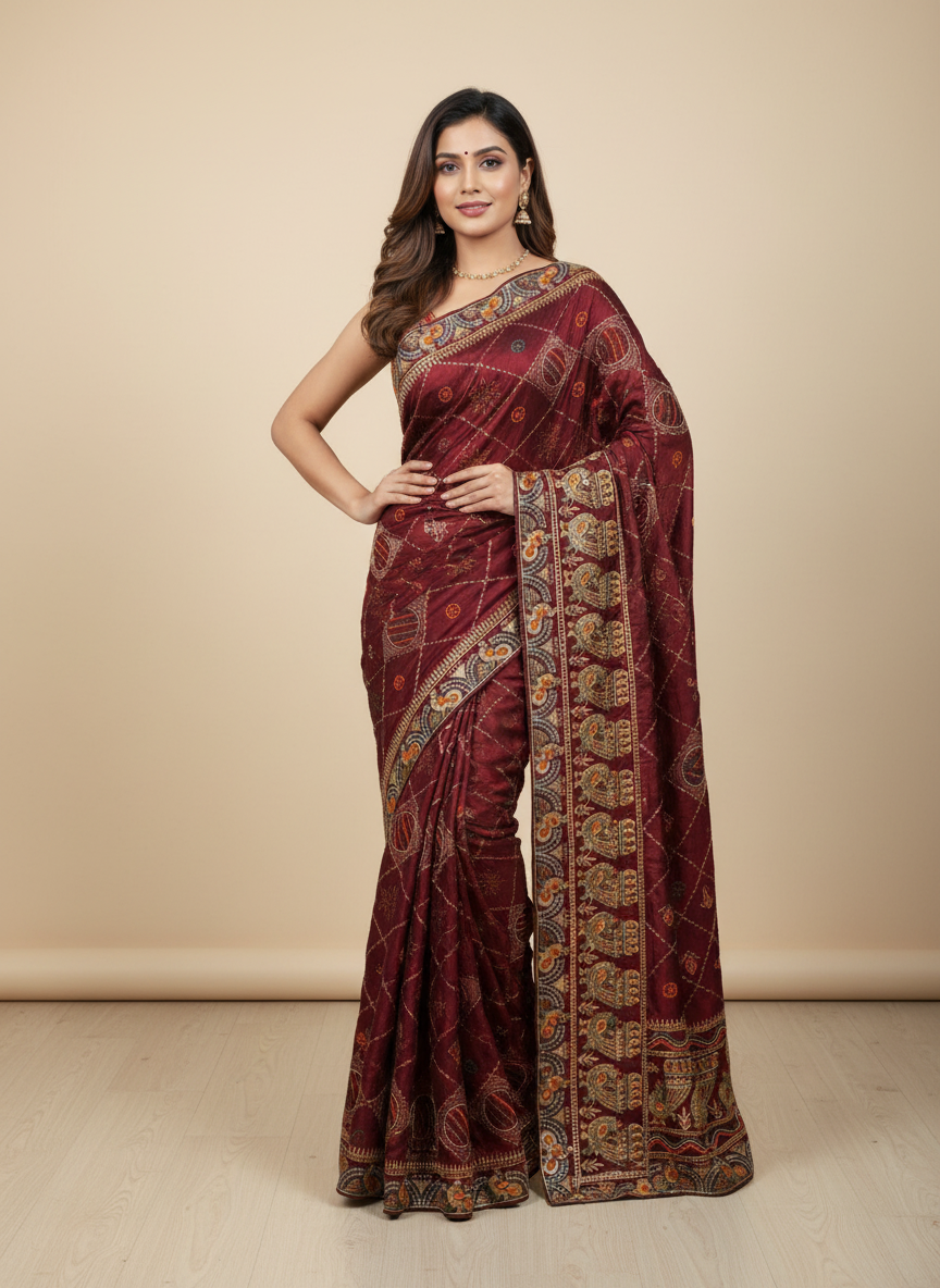 Rajwadi saree