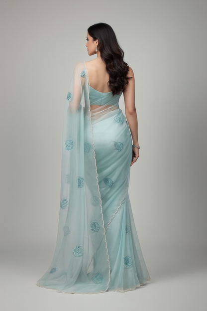 Fountain fabric with karsana work