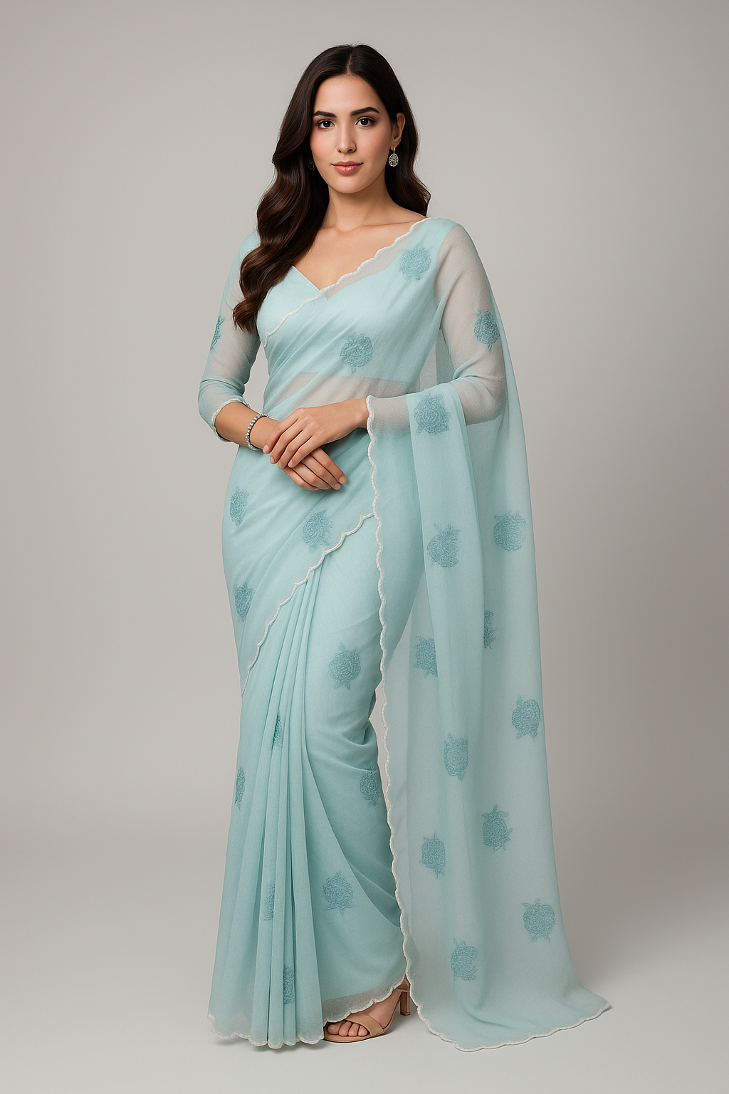 Fountain fabric with karsana work