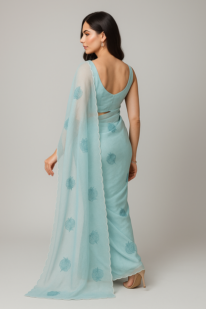 Fountain fabric with karsana work