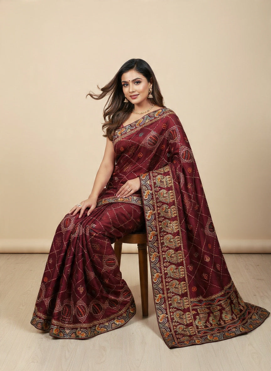 Rajwadi saree