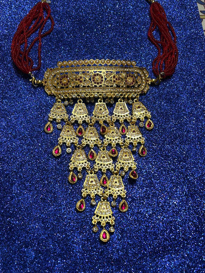 Rajputi aad diamond design necklace