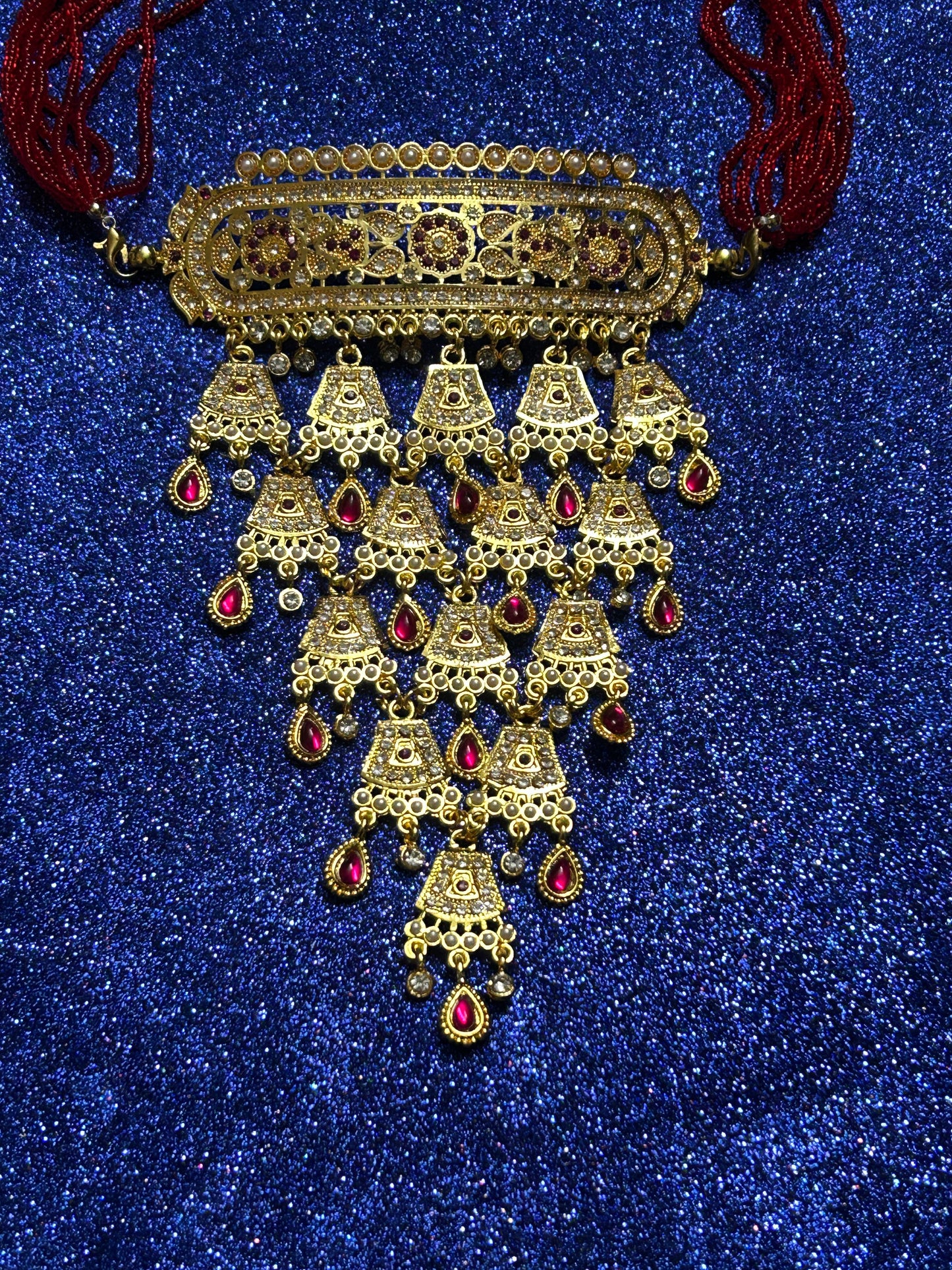 Rajputi aad diamond design necklace