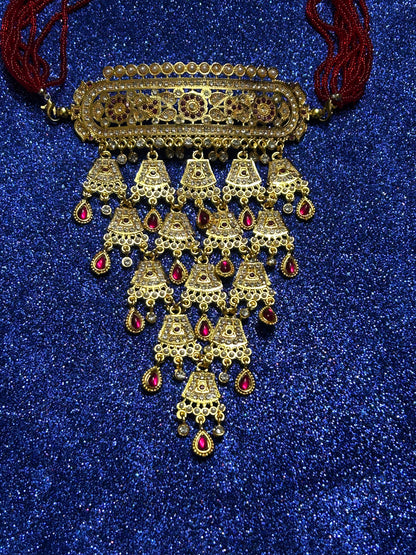 Rajputi aad diamond design necklace