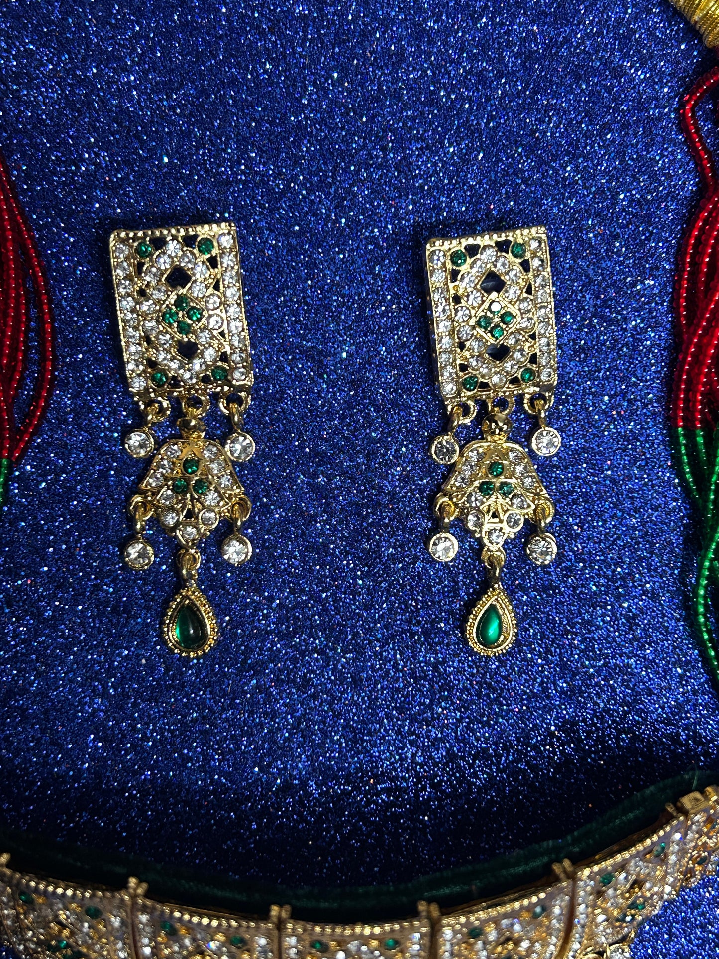 Green royal kundan work necklace