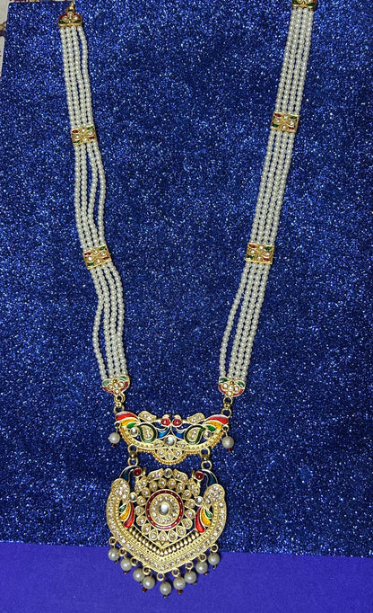 Royal Kundan Pearl Long Necklace