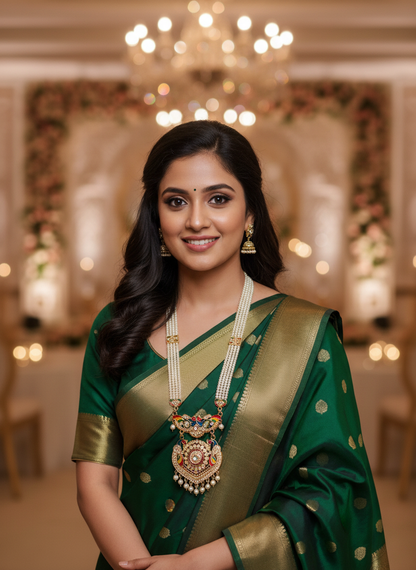 Royal Kundan Pearl Long Necklace