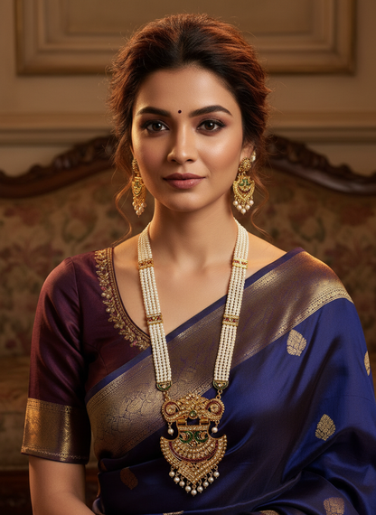 New design dianmond with mina work rani haar