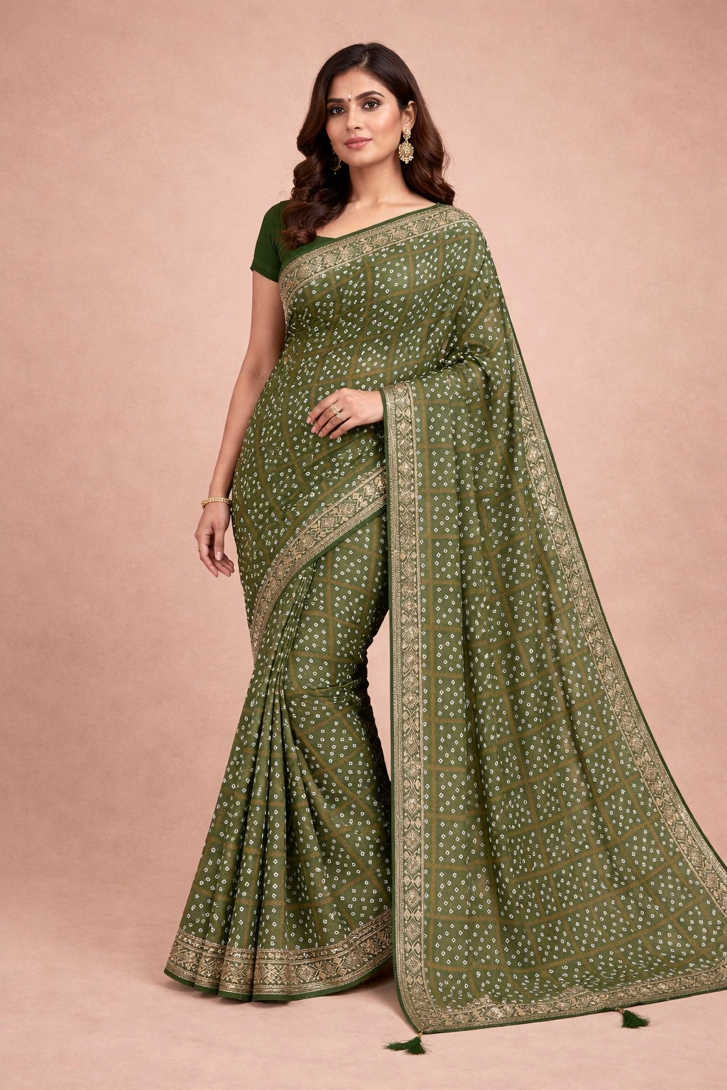 Premium silk chunari saree